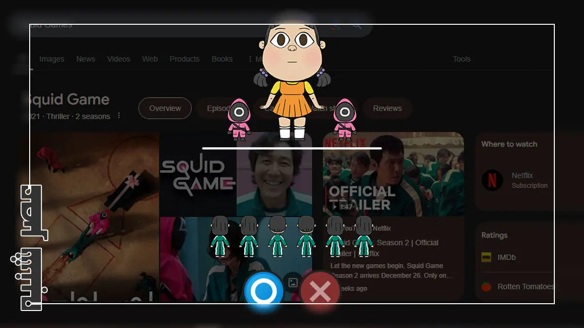 اسکویید گیم در گوگل